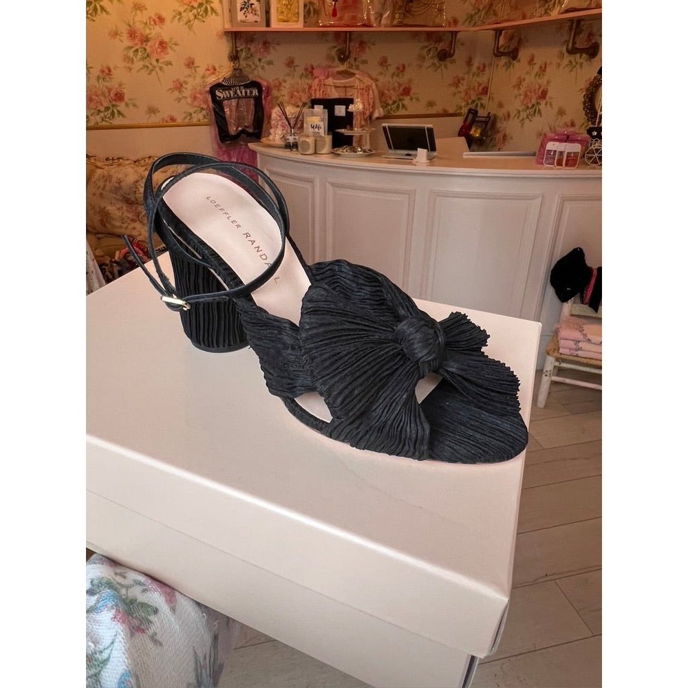 Loeffler Randall Camellia Black Bow Heel